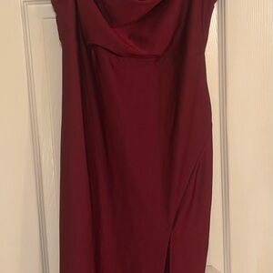 Elegant Burgundy Dress